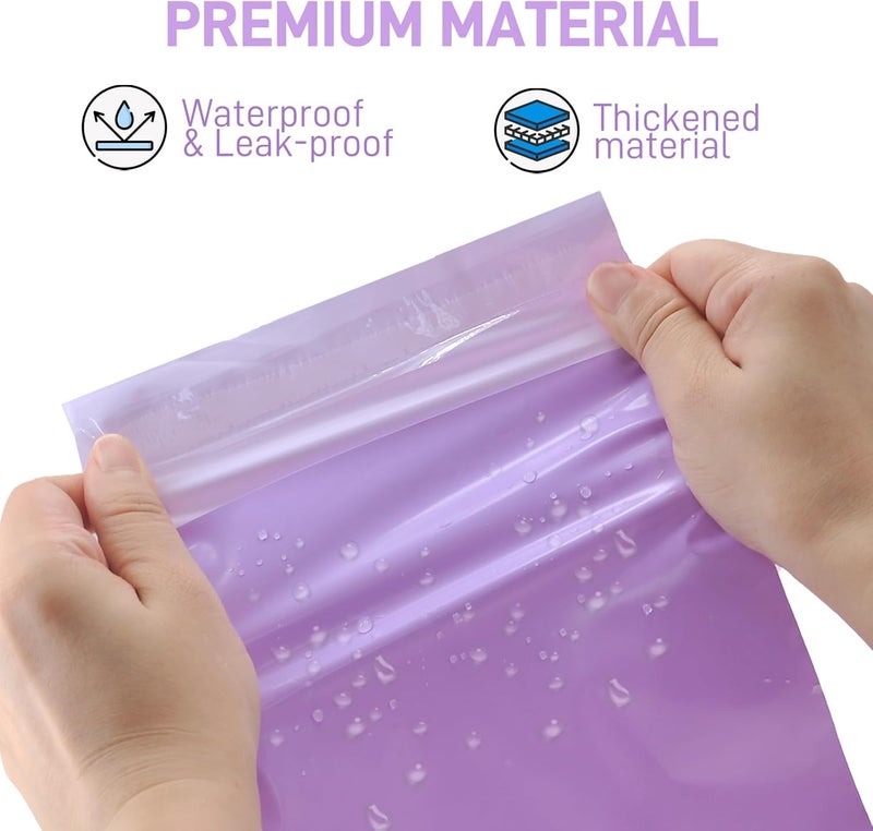 FARVIGOR Sanitary Napkin Disposal Bags , 100Pcs Women Feminine Hygiene Disposal Bags for Tampons and Pads, Personal Disposal Bag Self-Sealing, Privacy Protection, 9.8x5.9"(Purple) - Image 4